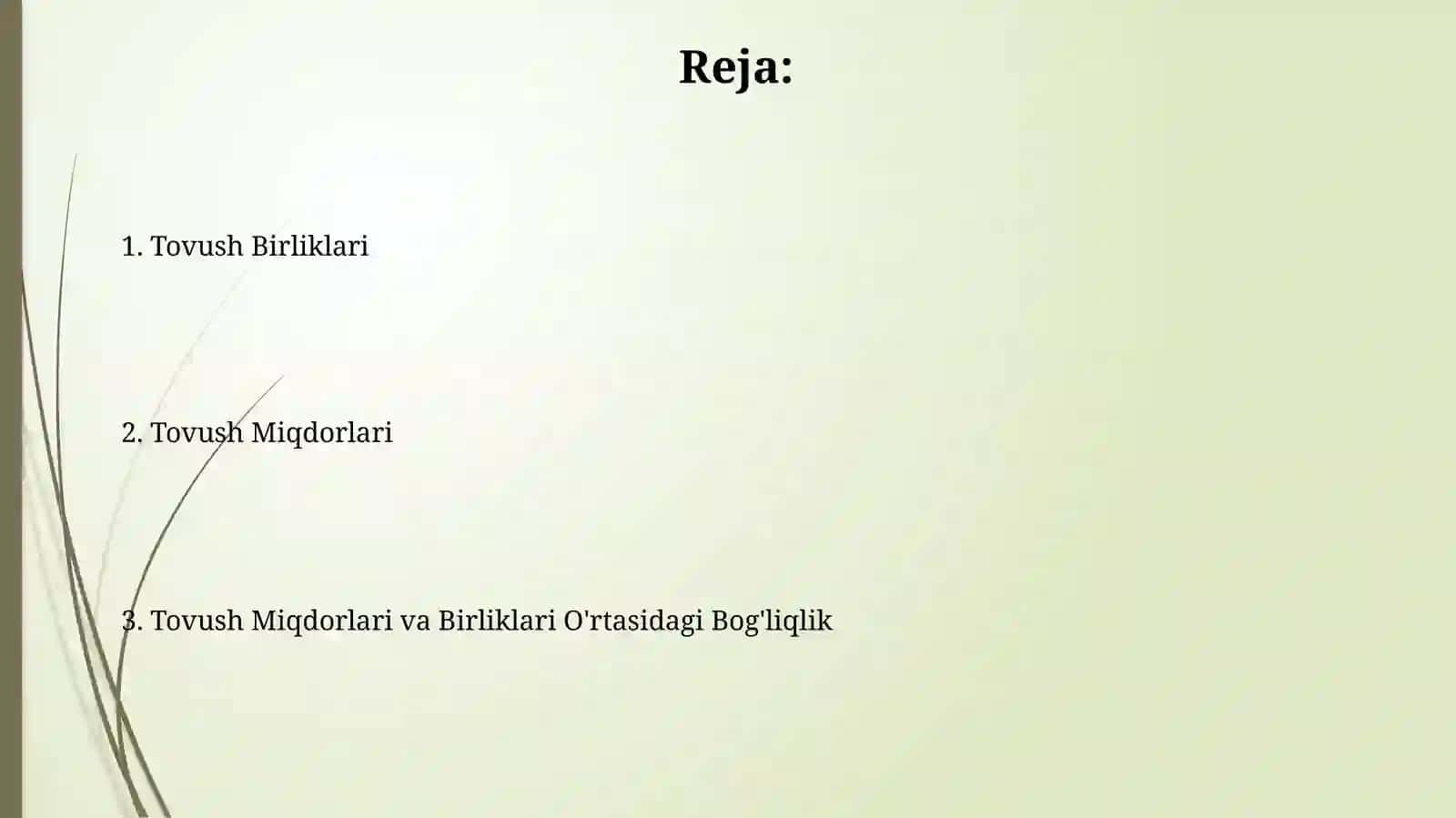 Akustik kattaliklar va ularning o'lchov birliklari 2