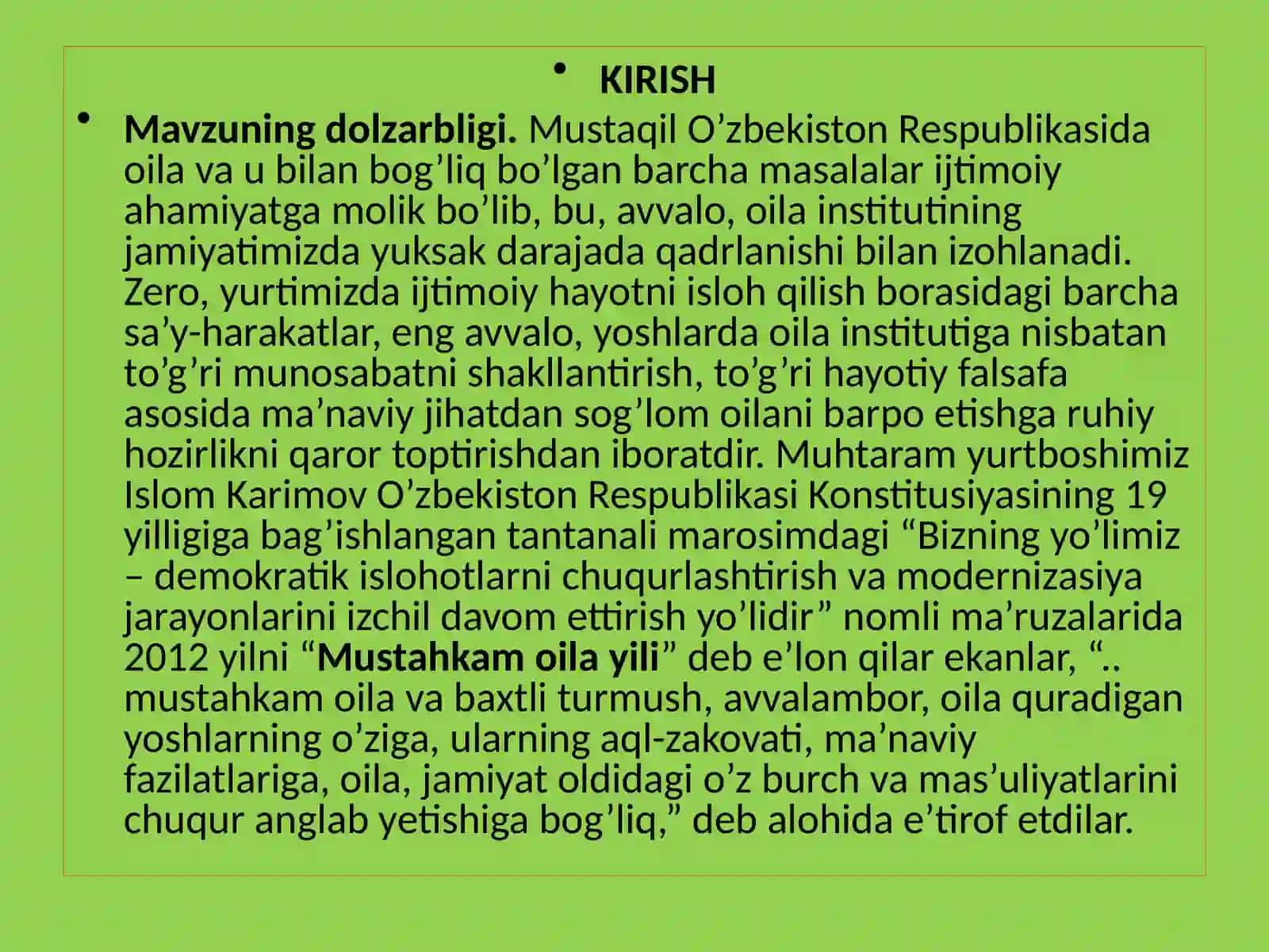 Oila tipi va hamkorlik psixologiyasi 2