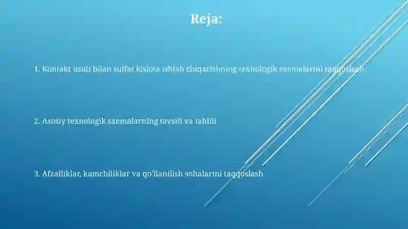 Kontakt usulida sulfat kislota ishlab chiqarish texnologik tasvirlari 2