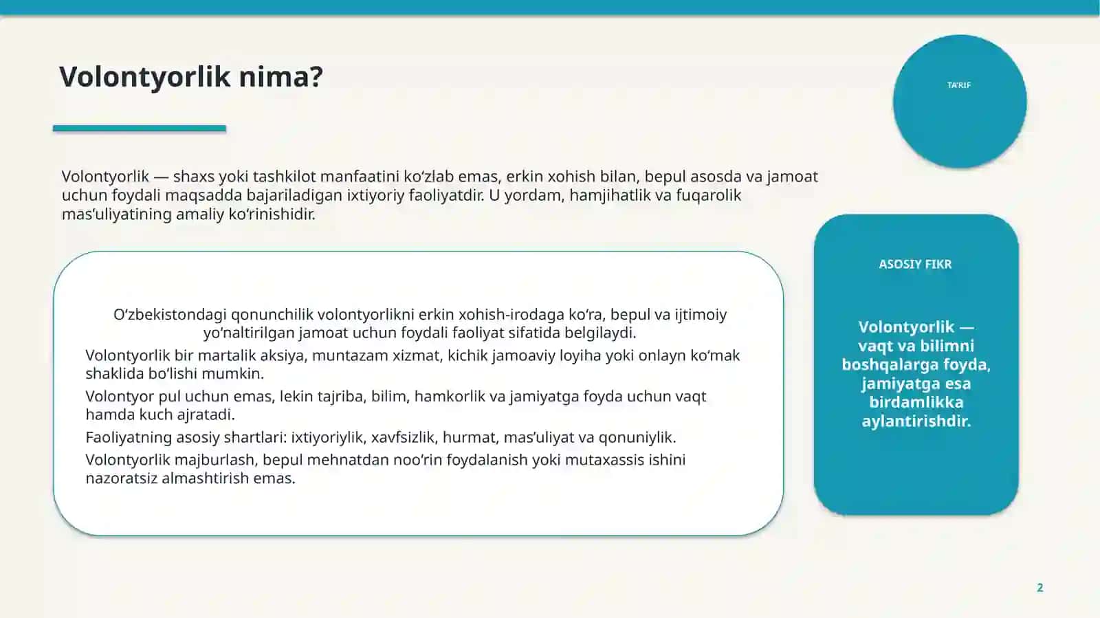 VOLONTYORLIK VA UNING JAMIYATDAGI AHAMIYATI 2