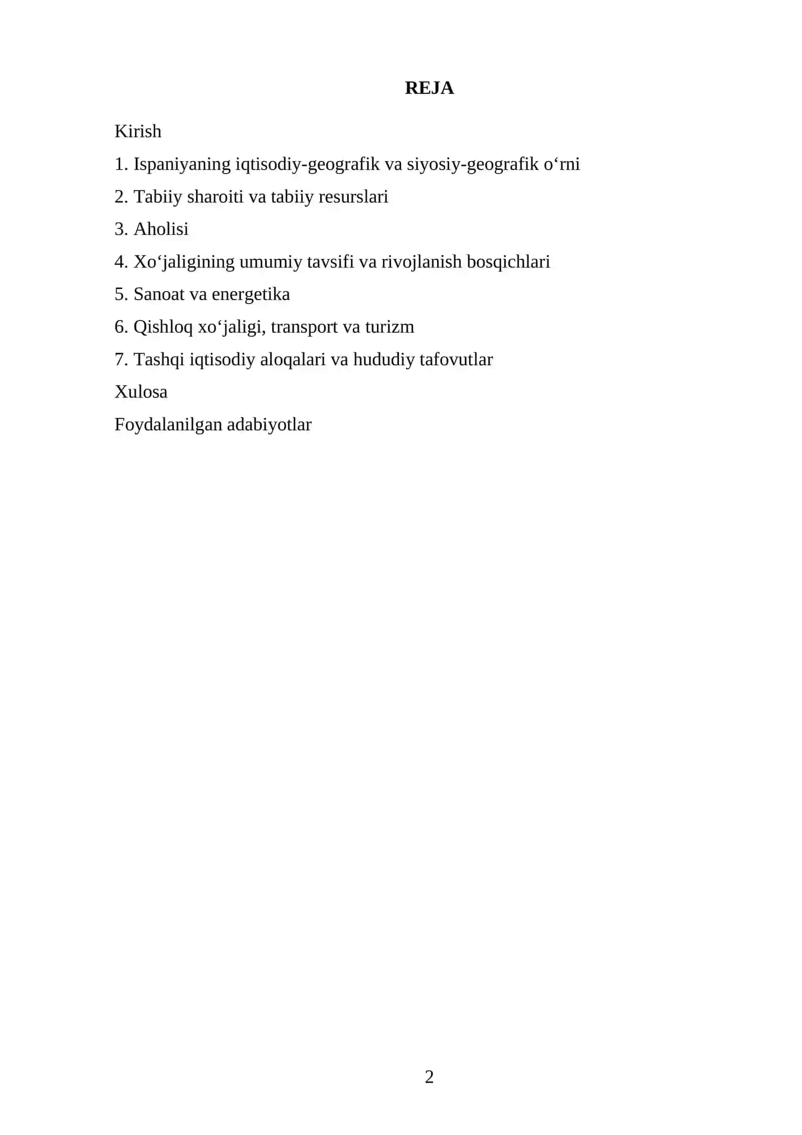 ispaniyaga iqtisodiy geografik tavsif 2