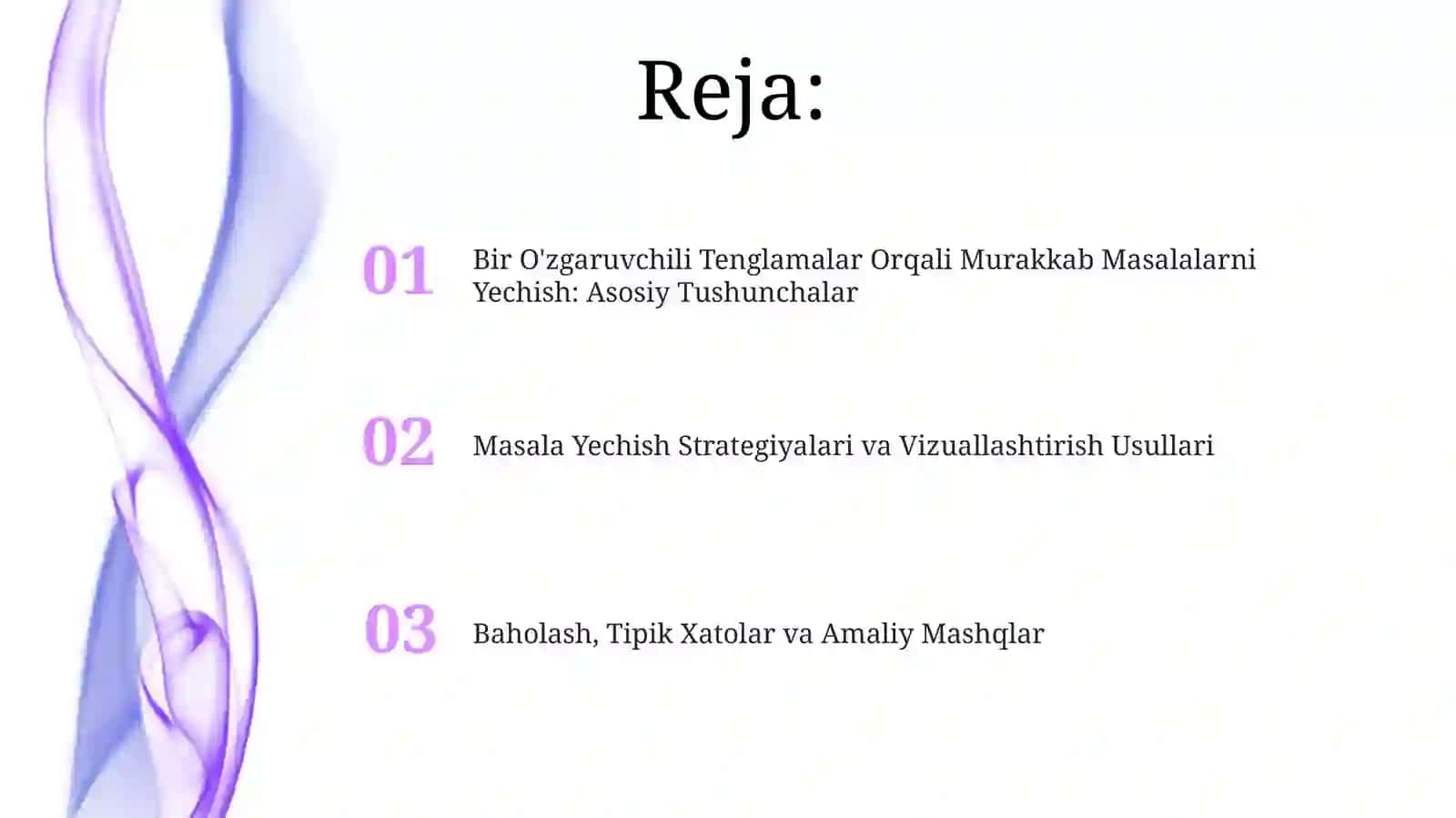 Bir O'zgaruvchili Tenglamalar Orqali Murakkab Masalalarni Yechish: Asosiy Tushunchalar 2
