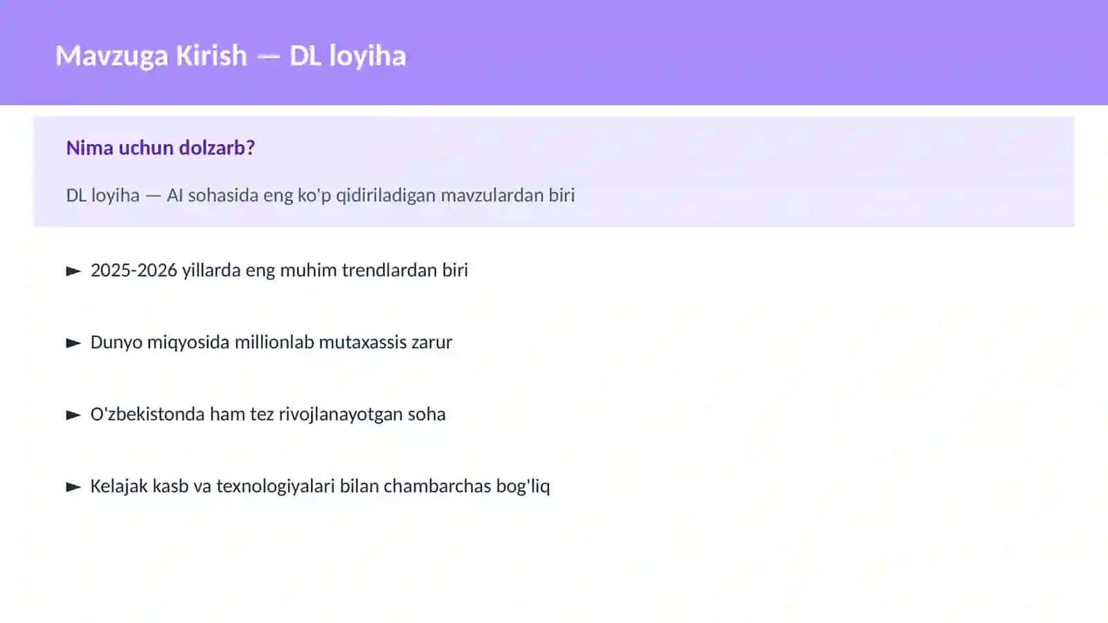 DL loyiha 2