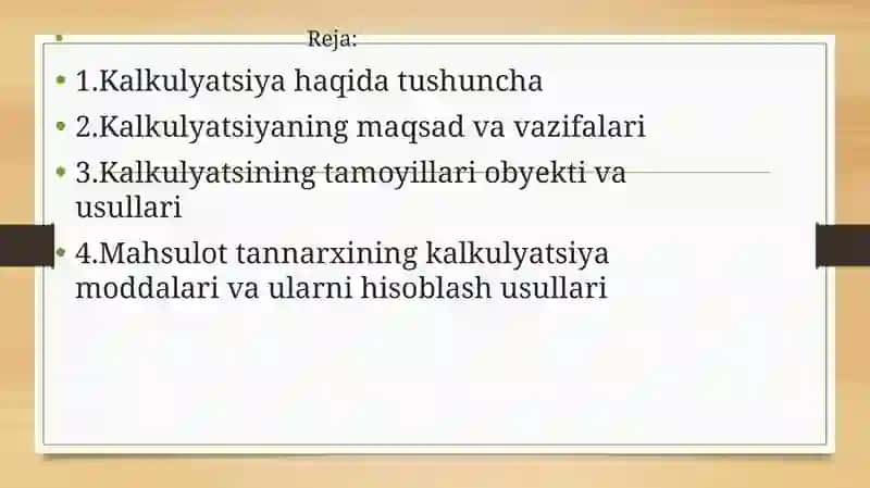 Kalkulyatsiya 2