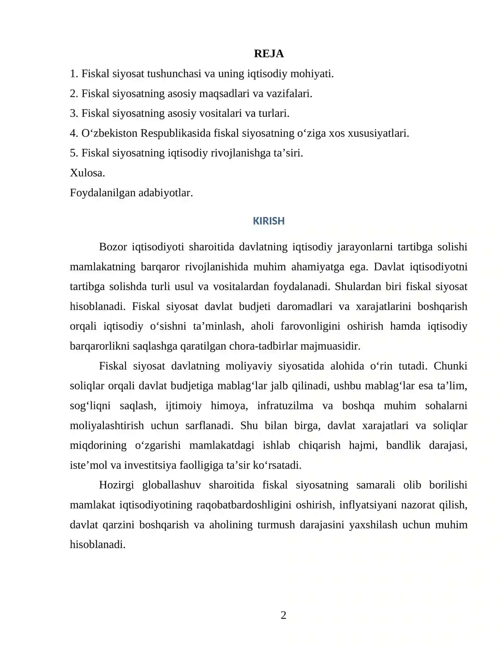 FISKAL SIYOSAT 2