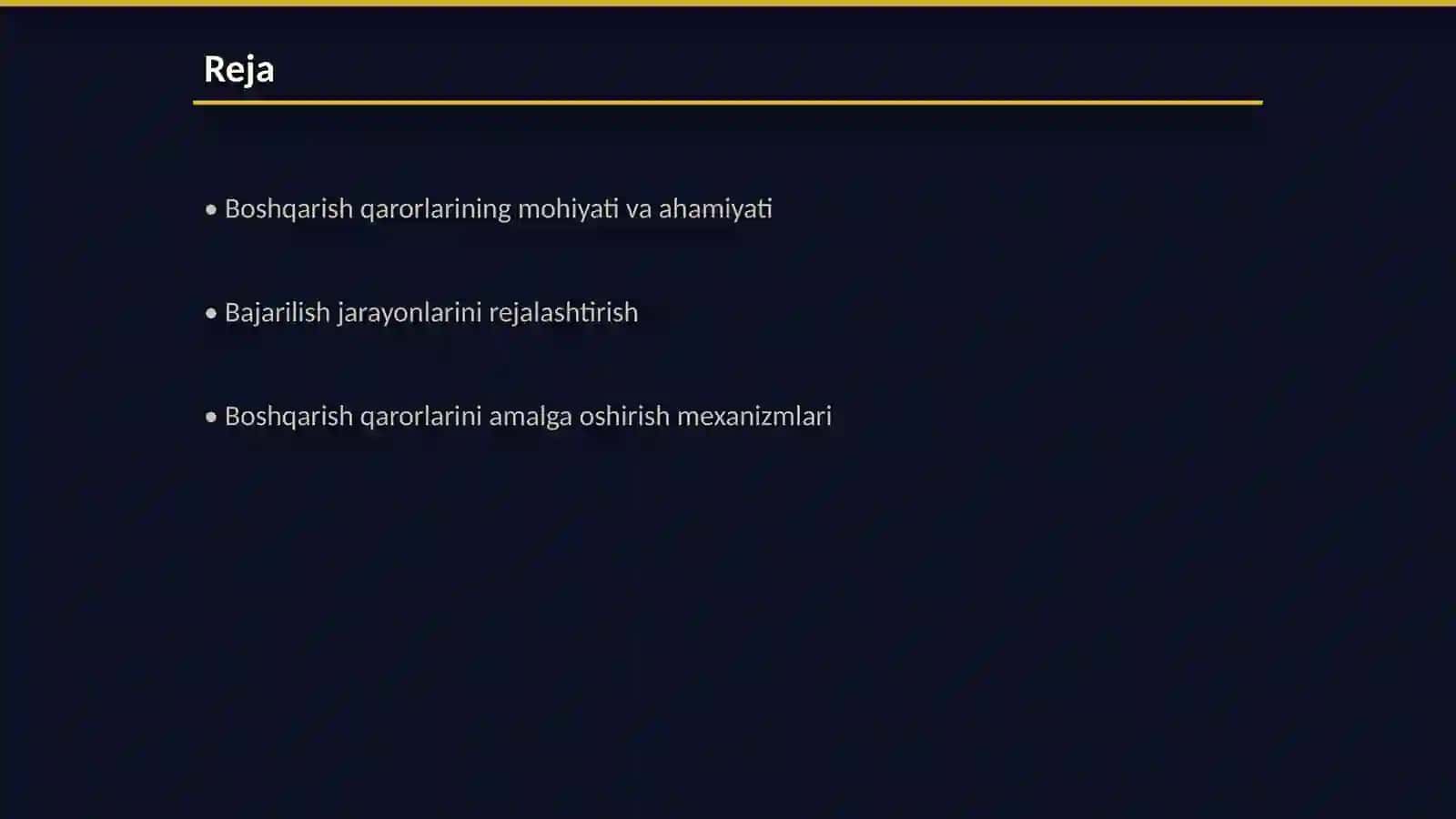 Boshqarish qarorlarini bajarilishini tashkil etish va amalga oshirish jarayonlari 2