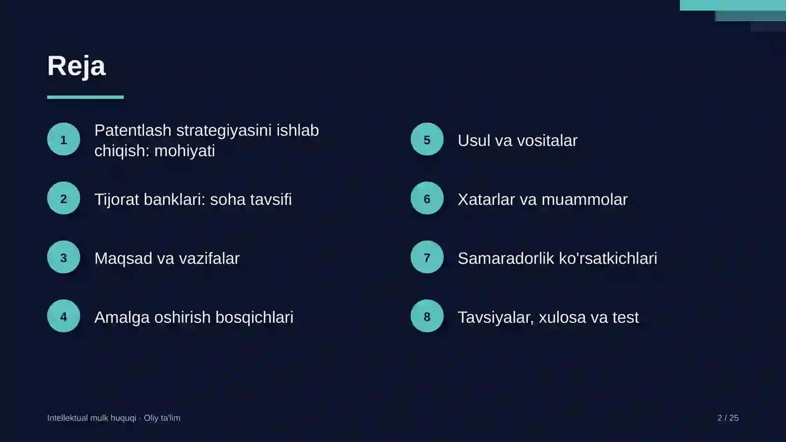tijorat banklarida patentlash strategiyasini ishlab chiqish 8217 2