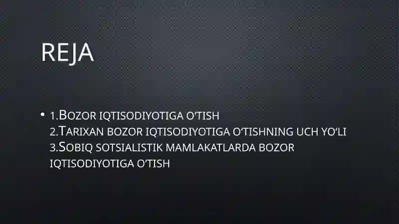 Oʻzbekistonning bozor iqtisodiyotiga oʻtish xususiyatlari 2