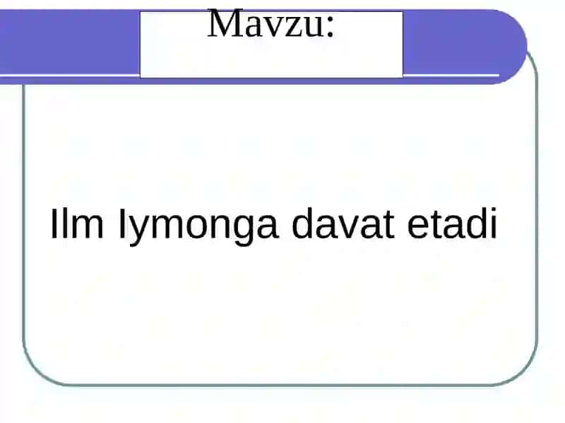 Sharq allomalar fanidan mustaqil ta’lim 2
