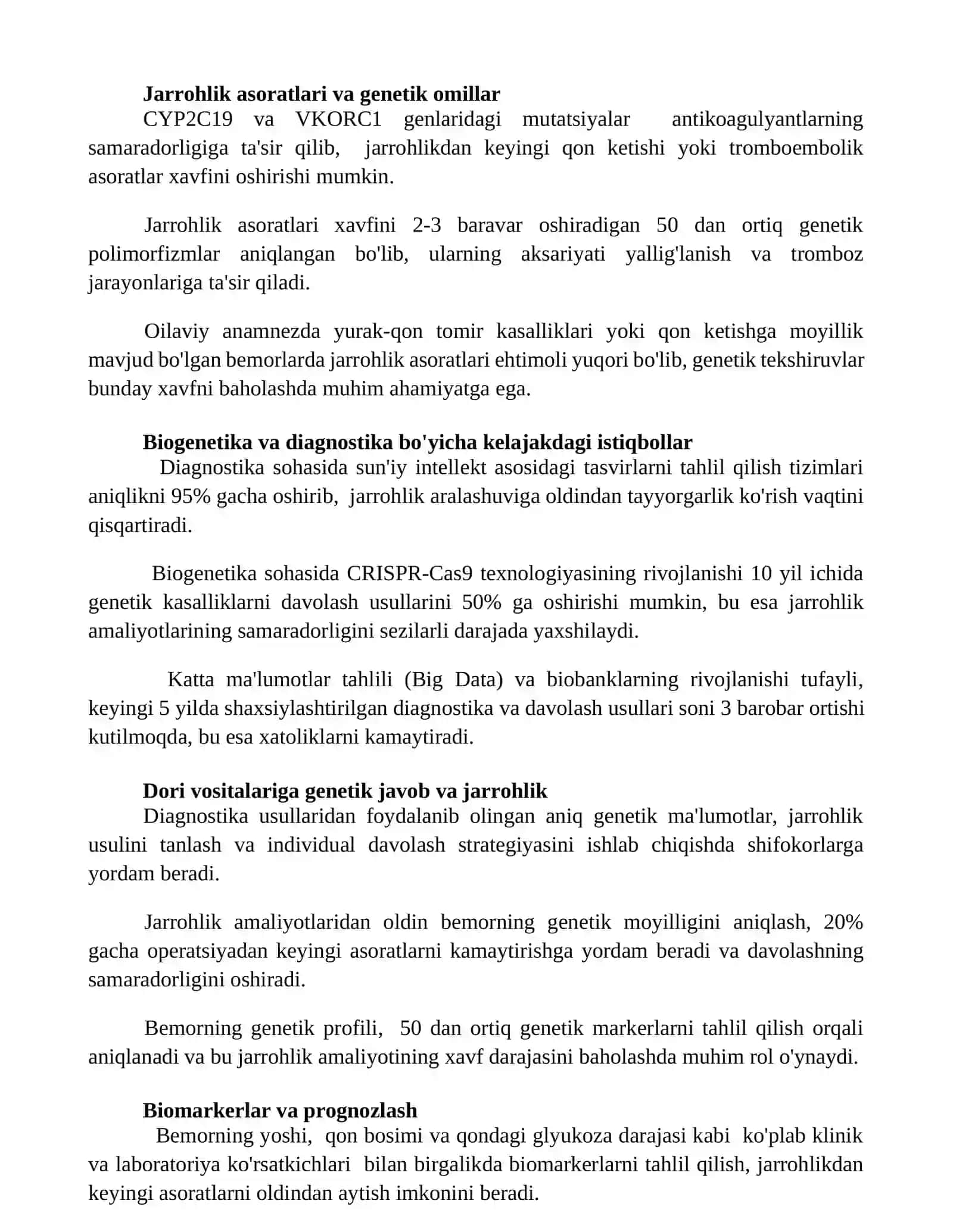 Biogenetika va diantalogiya asoslarini xirurgik bemorlarni qabul qilishda qo'lashning ahamiyati 2