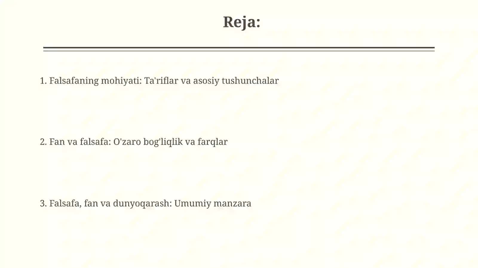 Falsafaning fan va dunyo qarashga doir mohiyati 2