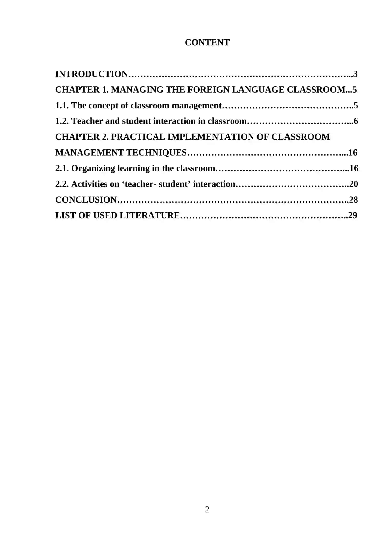 Classroom Management 2