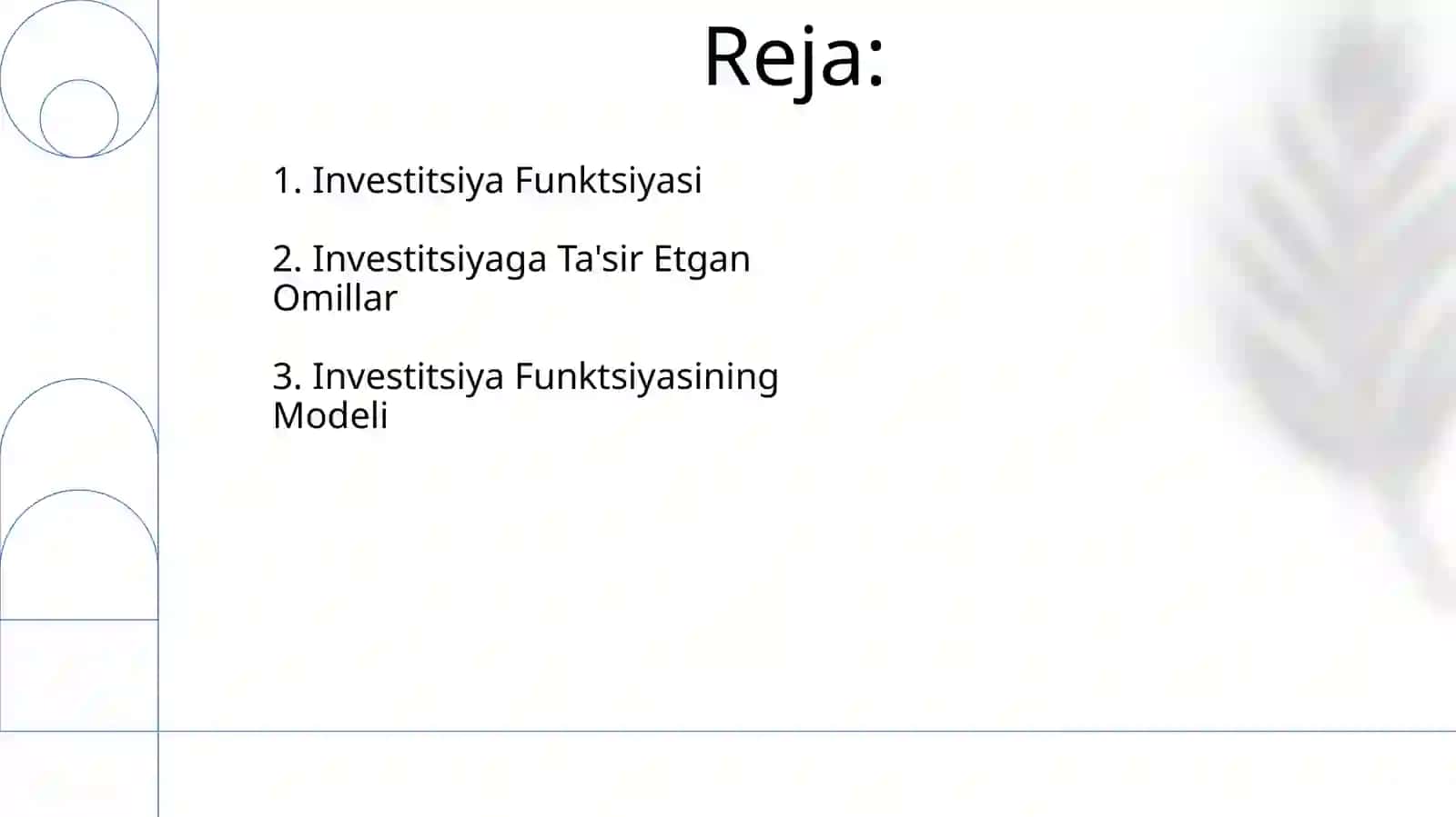 Investitsiya fuksiyasi va omillari 2