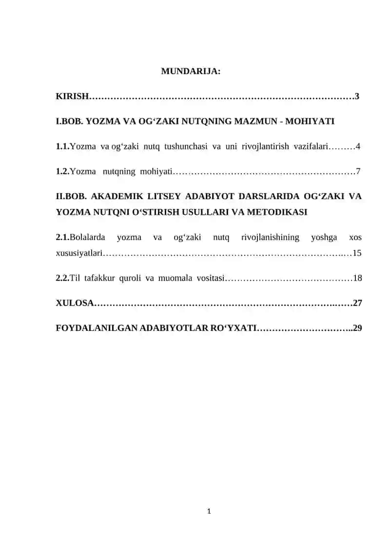 AKADEMIK LITSEY ADABIYOT DARSLARIDA OG‘ZAKI VA YOZMA NUTQNI O‘STIRISH USULLARI 2