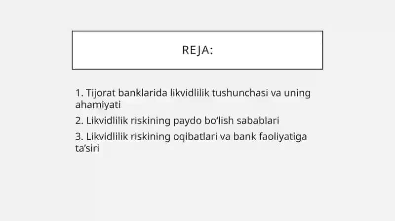 Likvidlilik riskini boshqarish 2