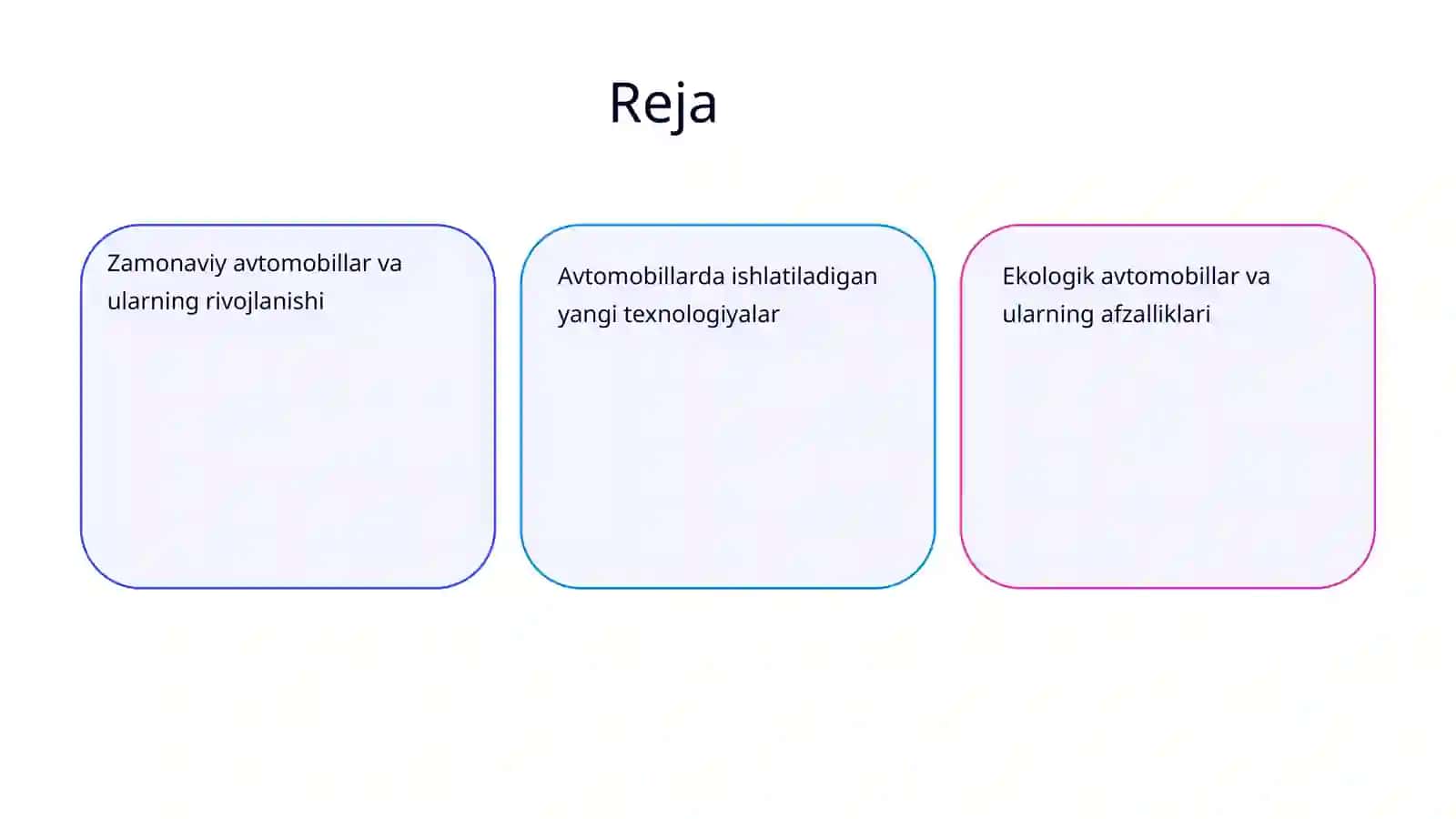Zamonaviy avtomobillar 2