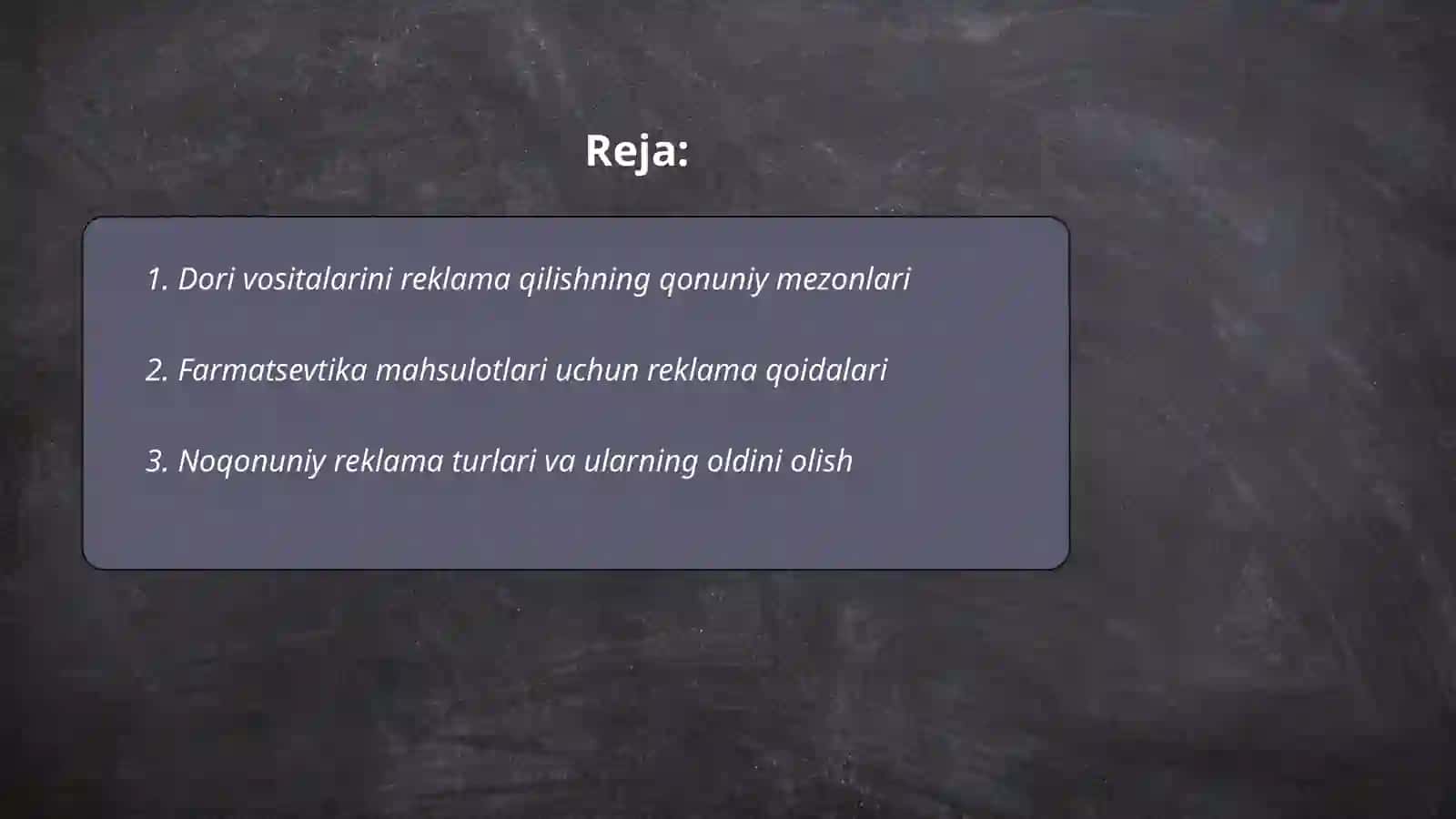 Dori vositalari va boshqa farmatsevtika mahsulotlarini reklama qilishning huquqiy asoslari noqonuniy reklamaga qarshi kurashish usullari 2