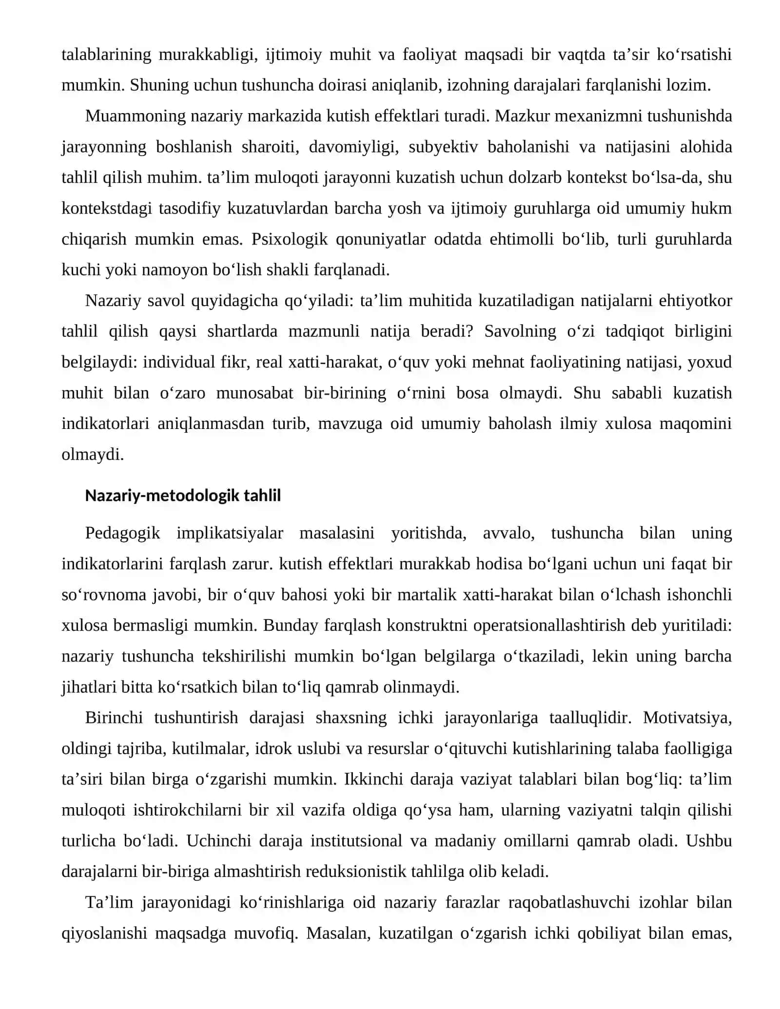 O‘QITUVCHI KUTISHLARINING TALABA FAOLLIGIGA TA’SIRI 2