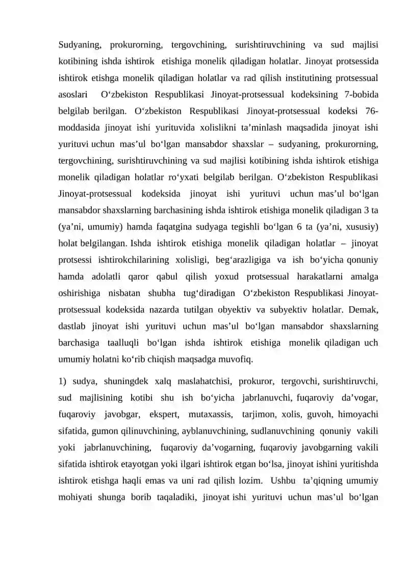 Sud Protcessida Ishda Ishtirok etish 2