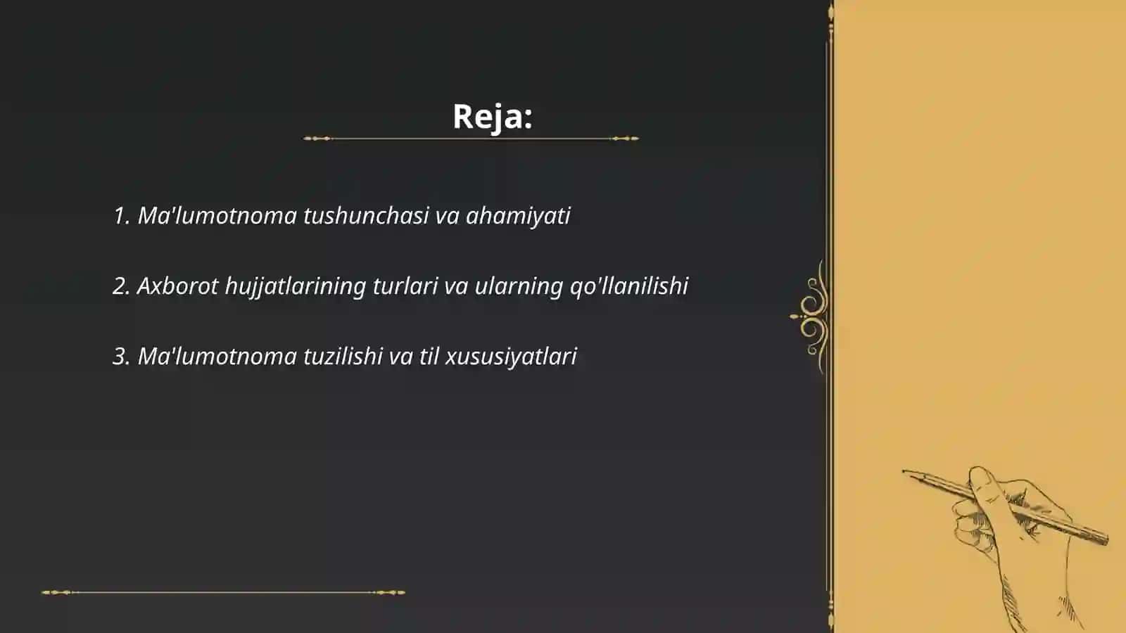 Ma'lumotnoma - axborot hujjatlari 2