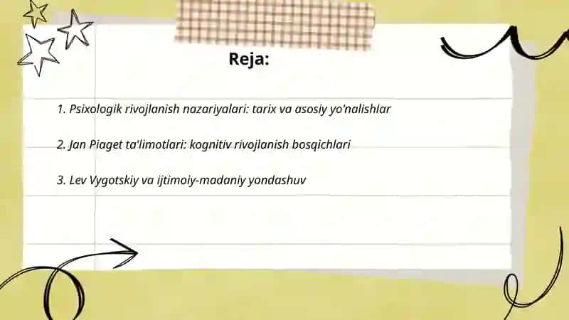 Psixologik rivojlanish nazariyasi 2