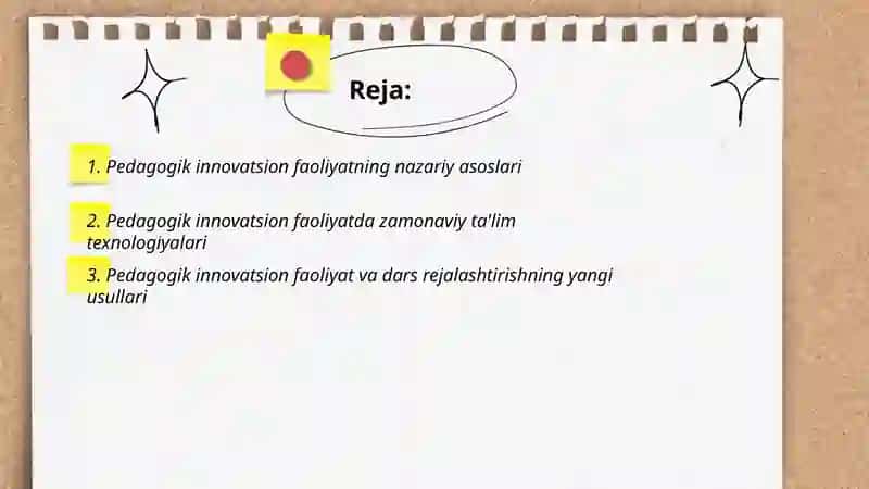 Pedagogikning innovatsion faoliyati 2