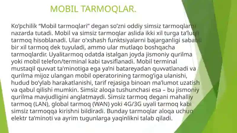 Mobiltarmoqlar 2