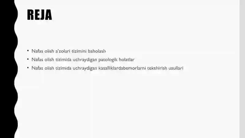Nafas olish a’zolari tizimini baholash 2