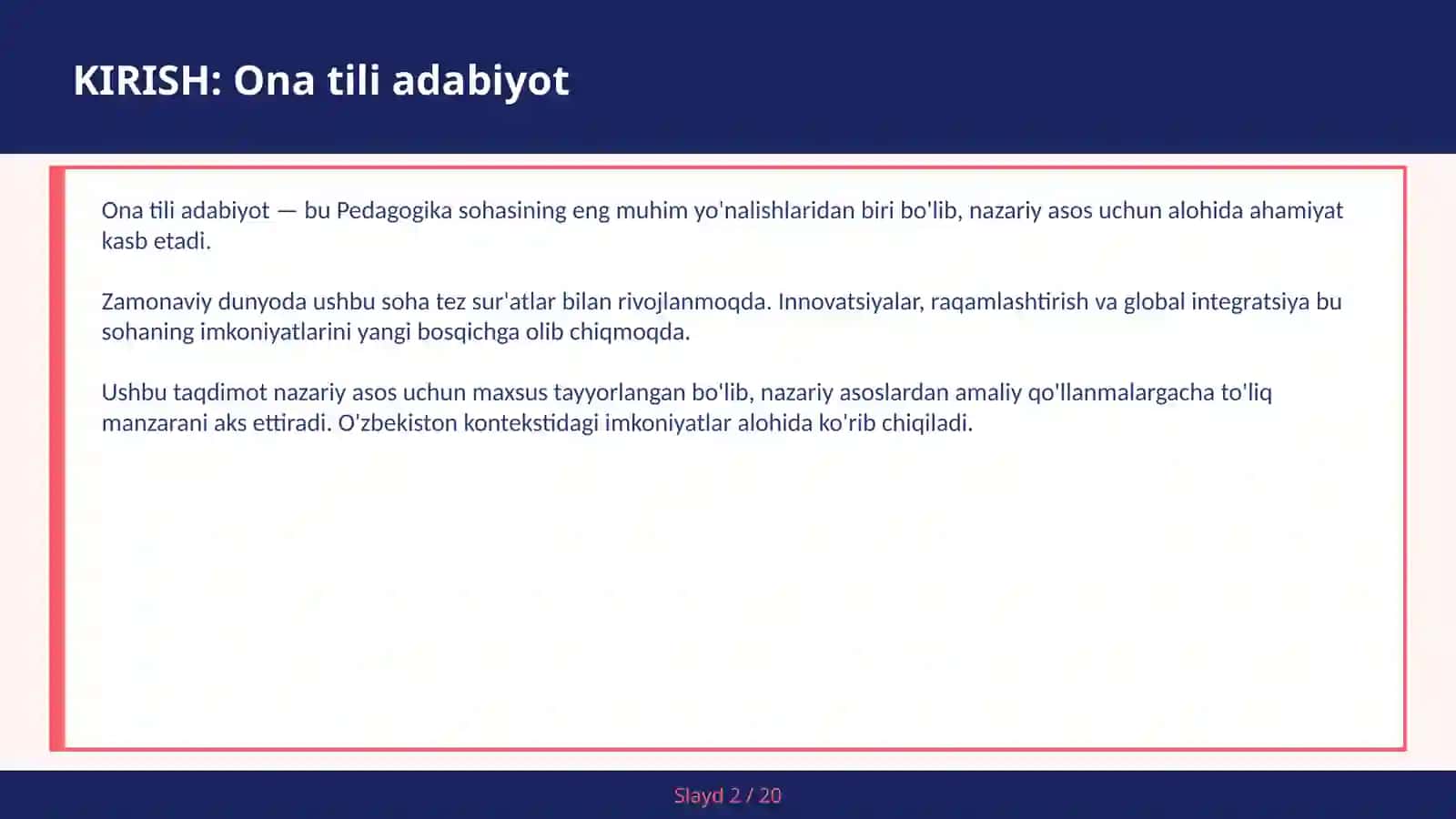 Ona tili adabiyot 2