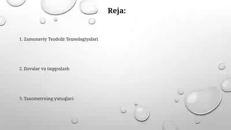 Zamonaviy teodalitlar va taxeometrlar 2