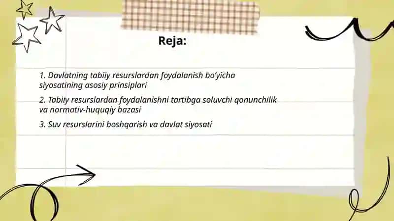 Davlatning tabiy resurslardan foydalanish va ekologik siyosat 2