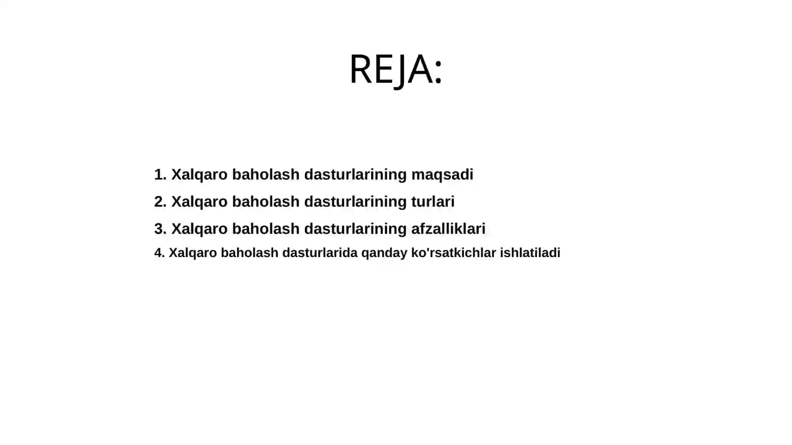 Xalqaro baholash dasturlari 2