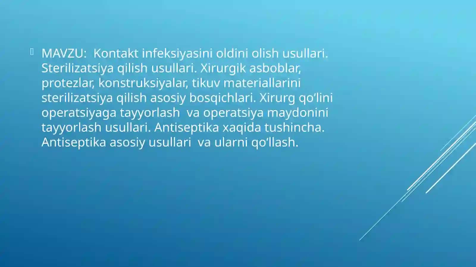 Kontakt infeksiyasini oldini olish usullari 2