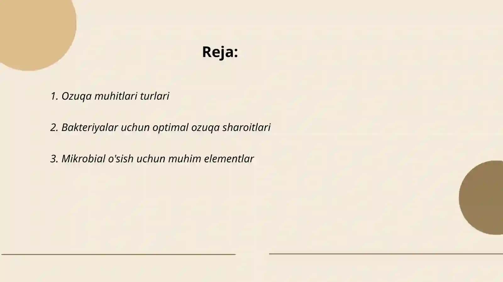 Ozuqa muhitlari 2