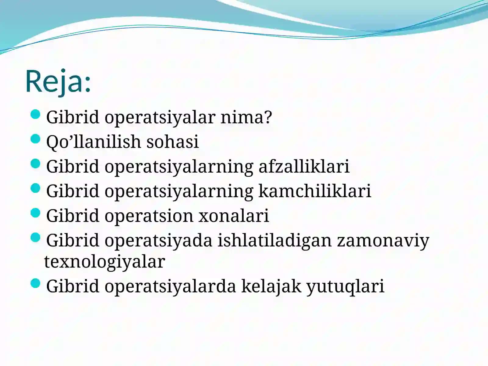 Gibrid operatsiyalar 2