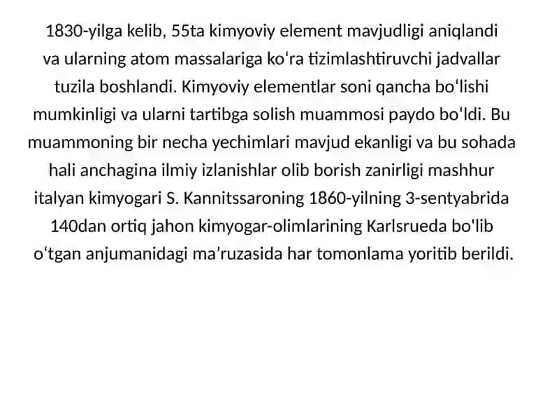D.I. Mendeleyevning elementlar davriy qonuni 2