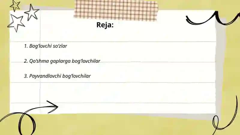 Bogʻlovchi sozlar 2