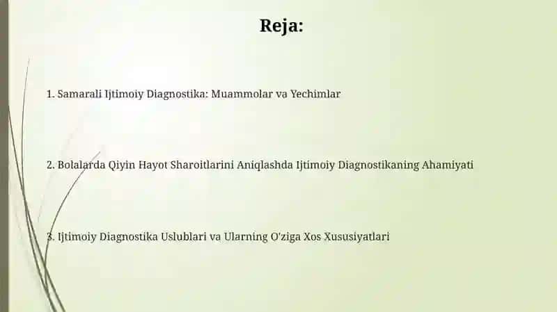 Samarali Ijtimoiy Diagnostika: Muammolar va Yechimlar 2