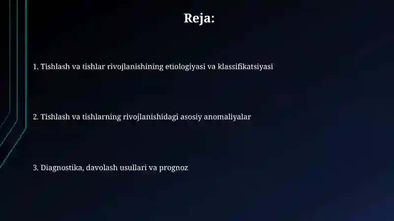 Tishlash va tishlarning rivojlanishidagi anomaliyalar 2