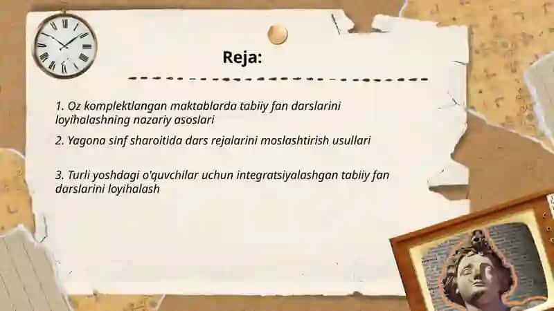 Oz komplektlangan maktablarda tabiiy fan darslarini loyihalash usullarini o'rganish 2