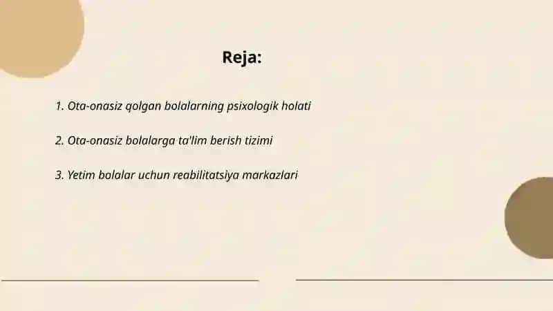 Ota ona qaramogʻida boʻlmagan bolalar 2
