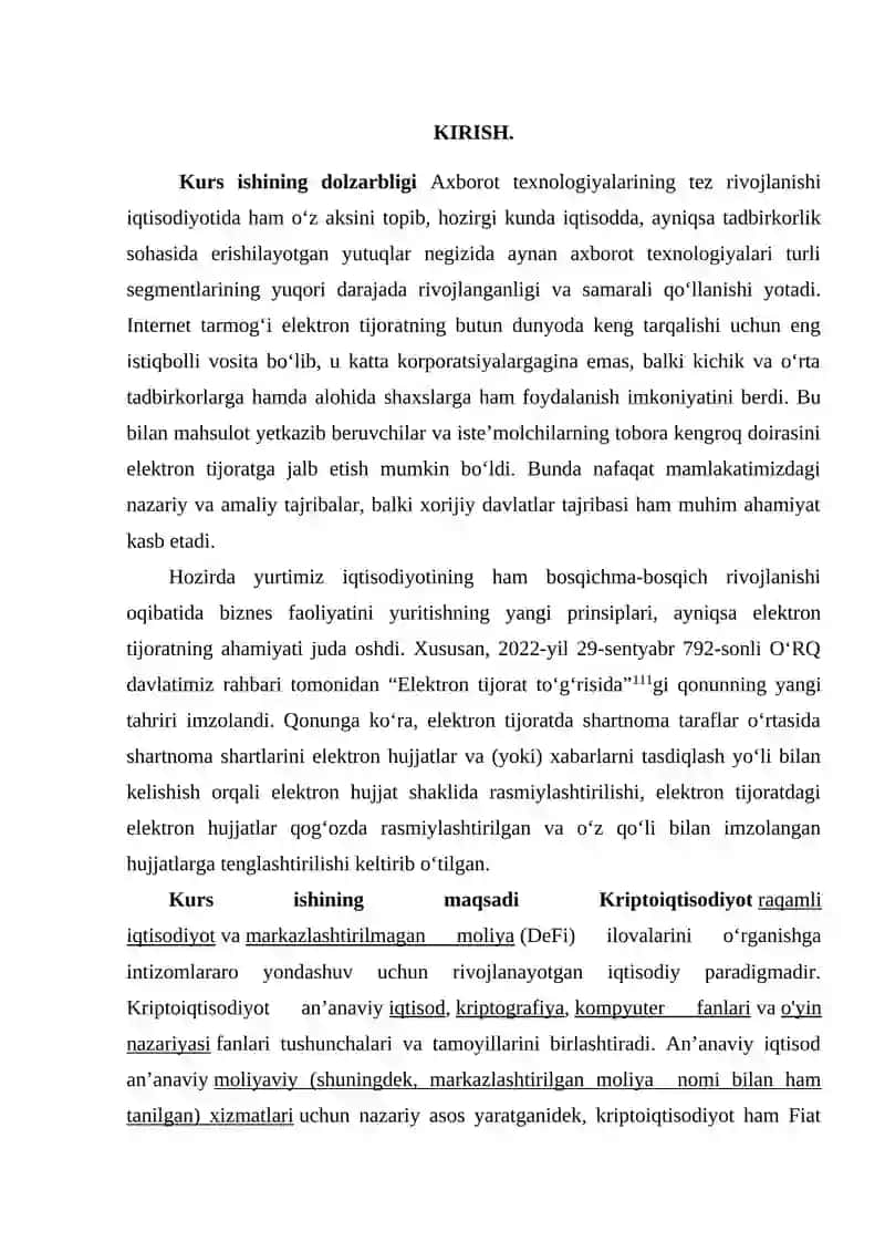 Raqamli iqtisodiyotni rivojlantirishda kriptovalyutaning ahamiyati 2