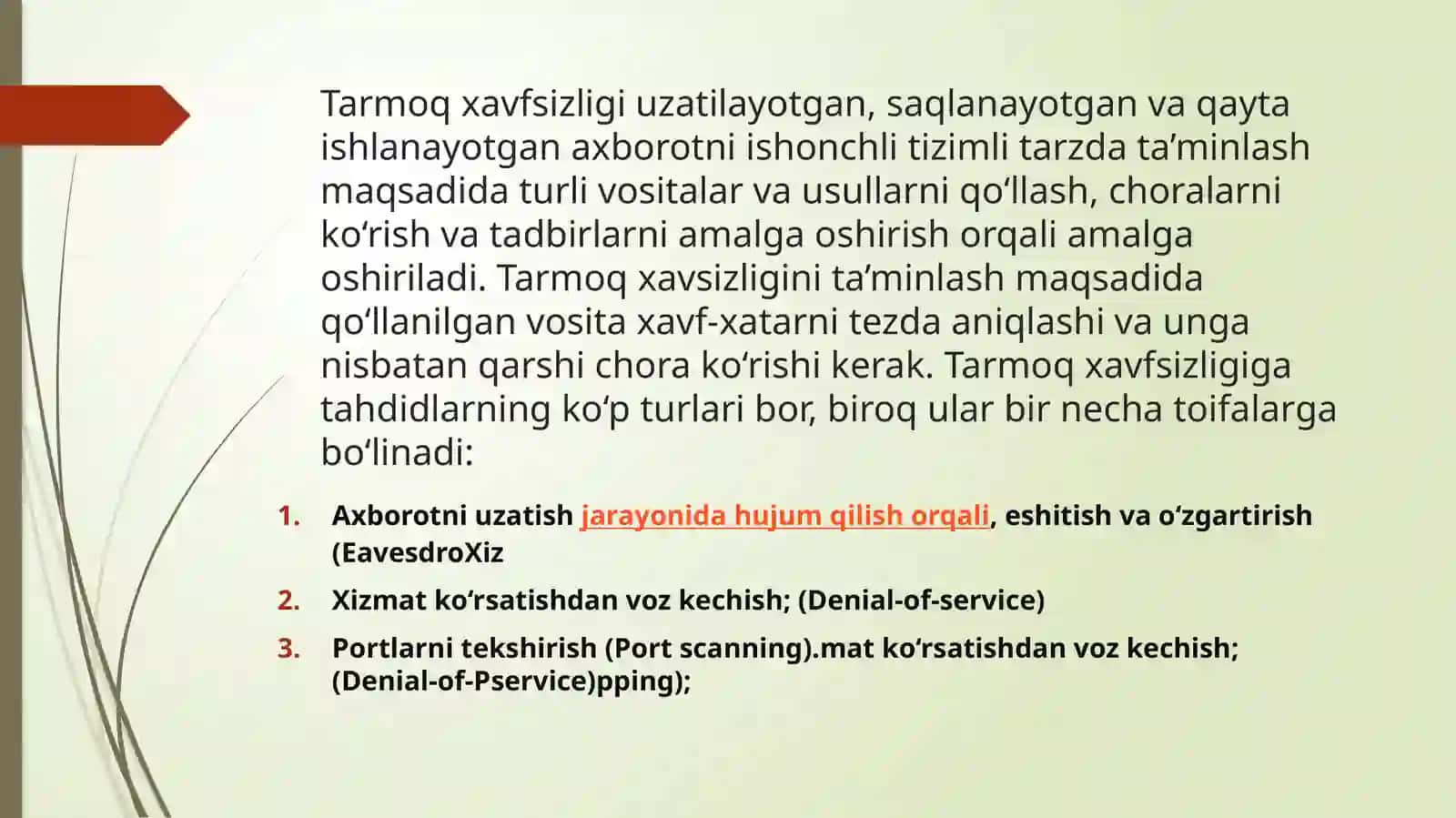 Tarmoq xavfsizligini taminlash vositalari 2