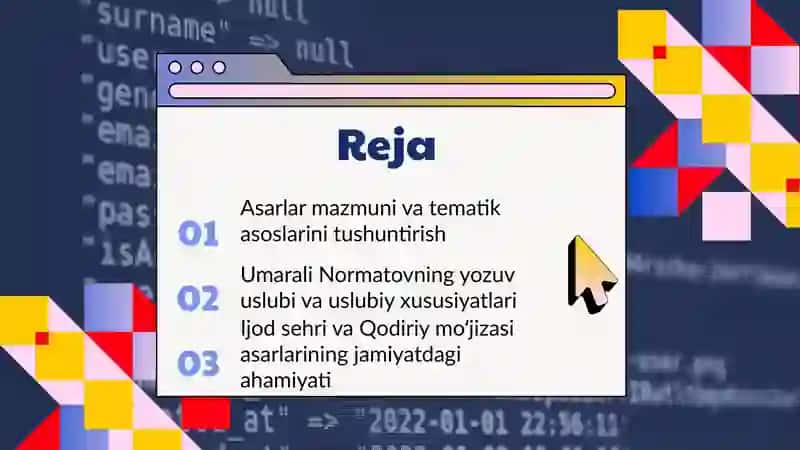 Umarali Normatovning "Ijod sehri" va " Qodiriy moʻjizasi" asarlari tahlili 2