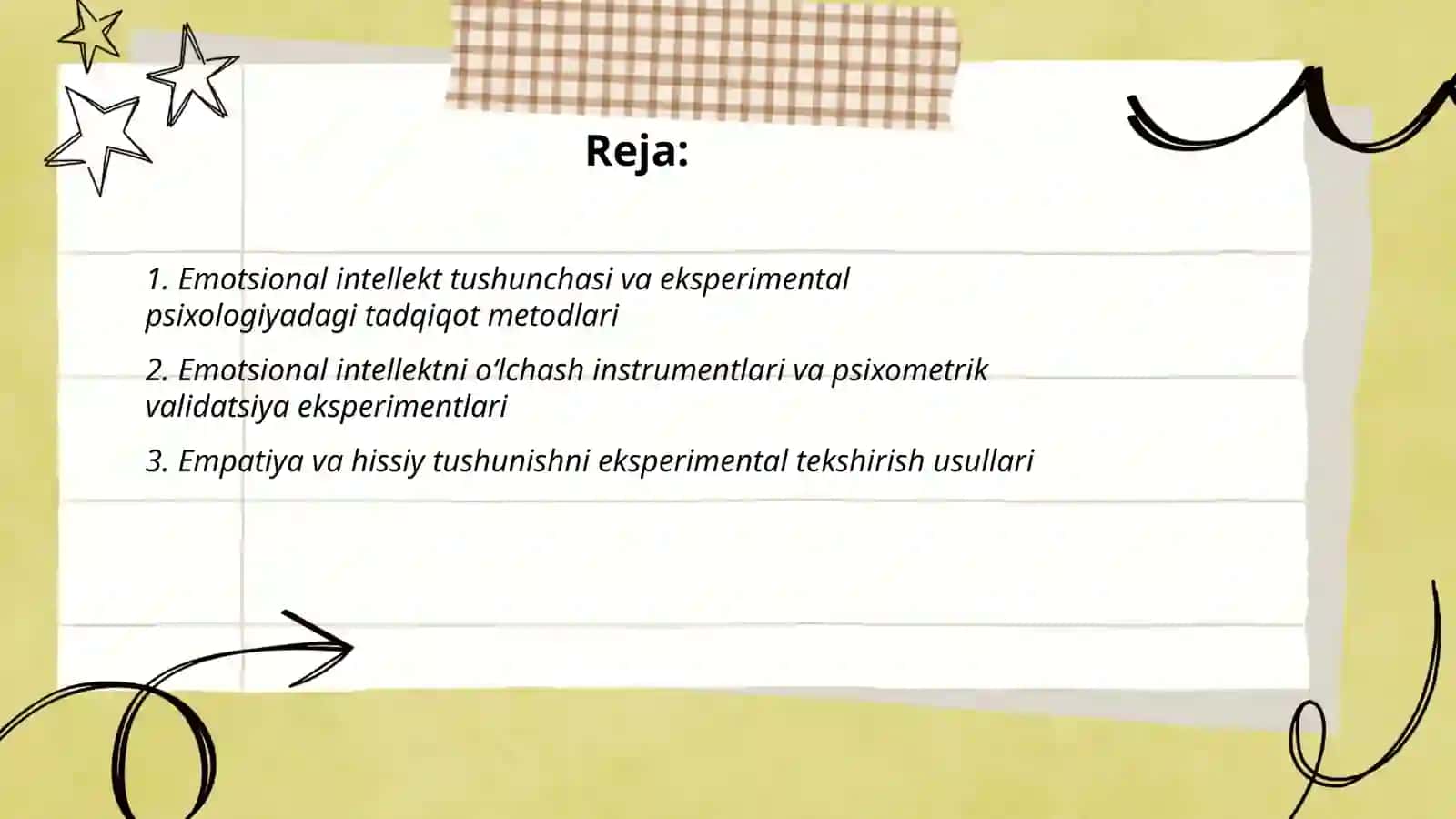 Emotsional intellektni eksperimental psixologiyada oʻrganish 2