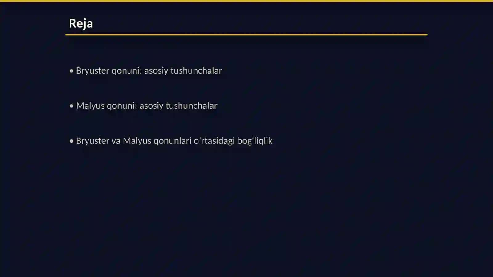 Bryuster va Malyus qonunlari 2