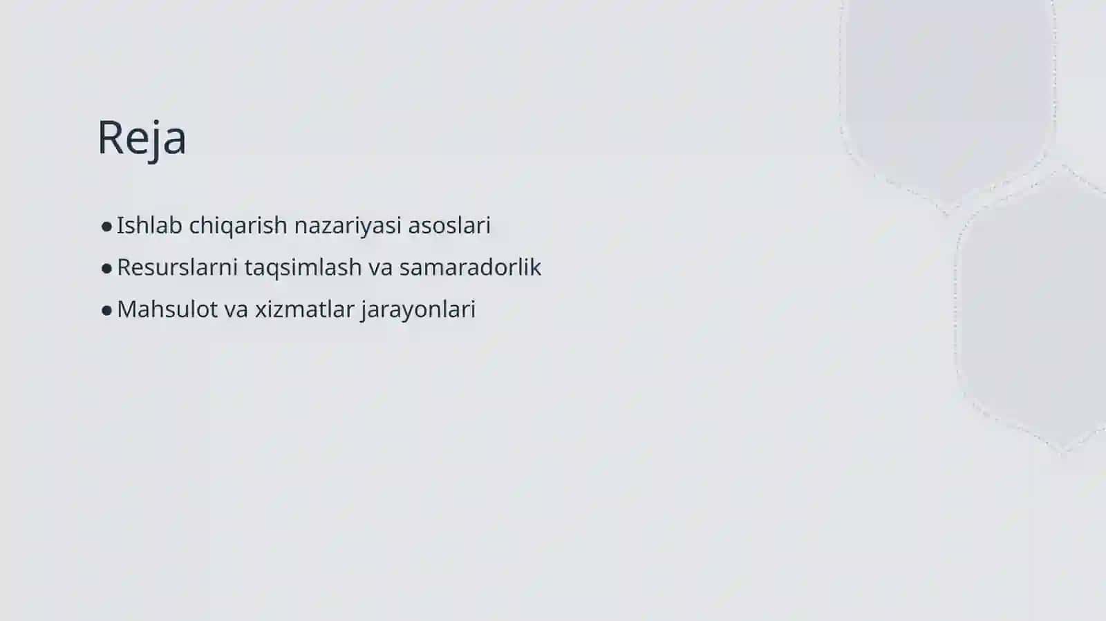 Ishlab chiqarish nazariyasi 2