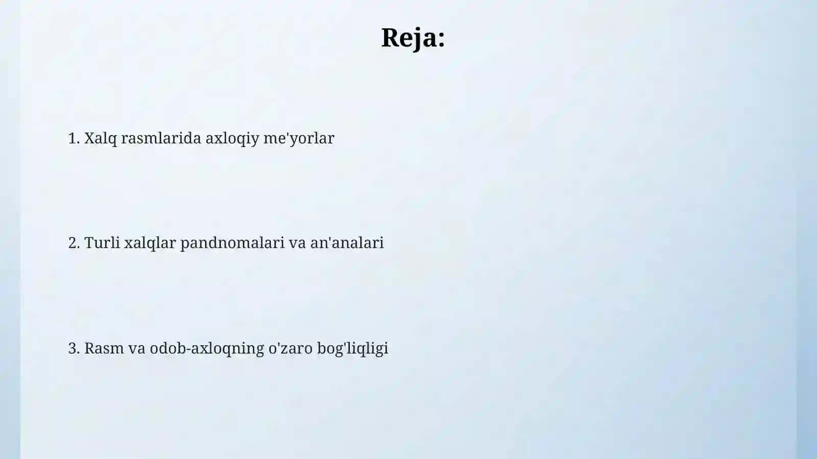 Turli xalqlar pandnomasidaxalqchil rasm rusmlarxulq odobga oid udumlar 2