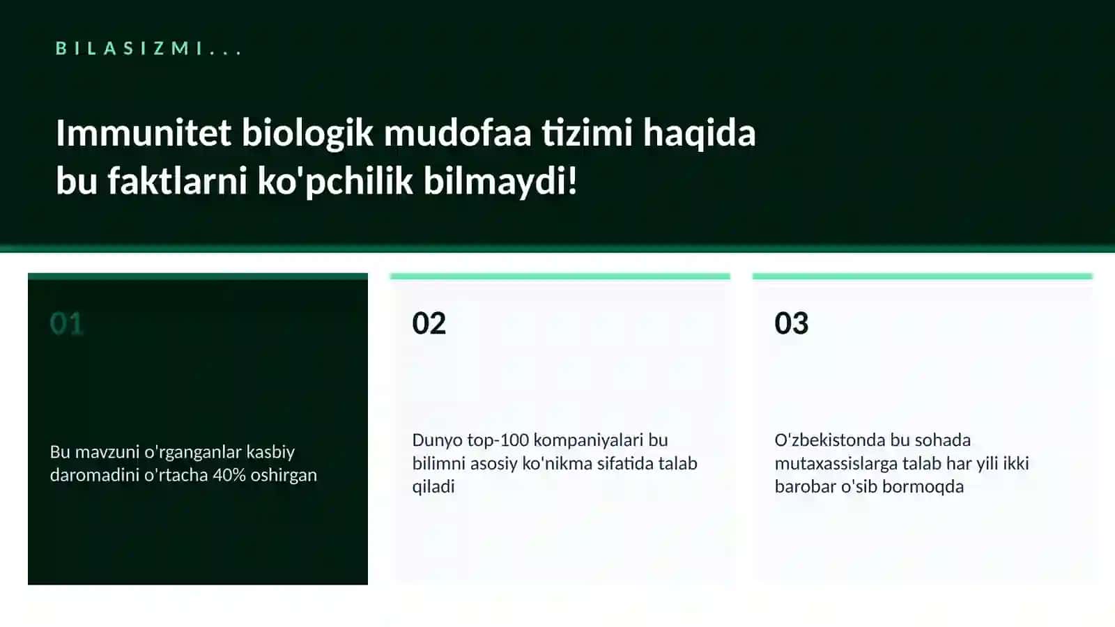 Immunitet biologik mudofaa tizimi 2