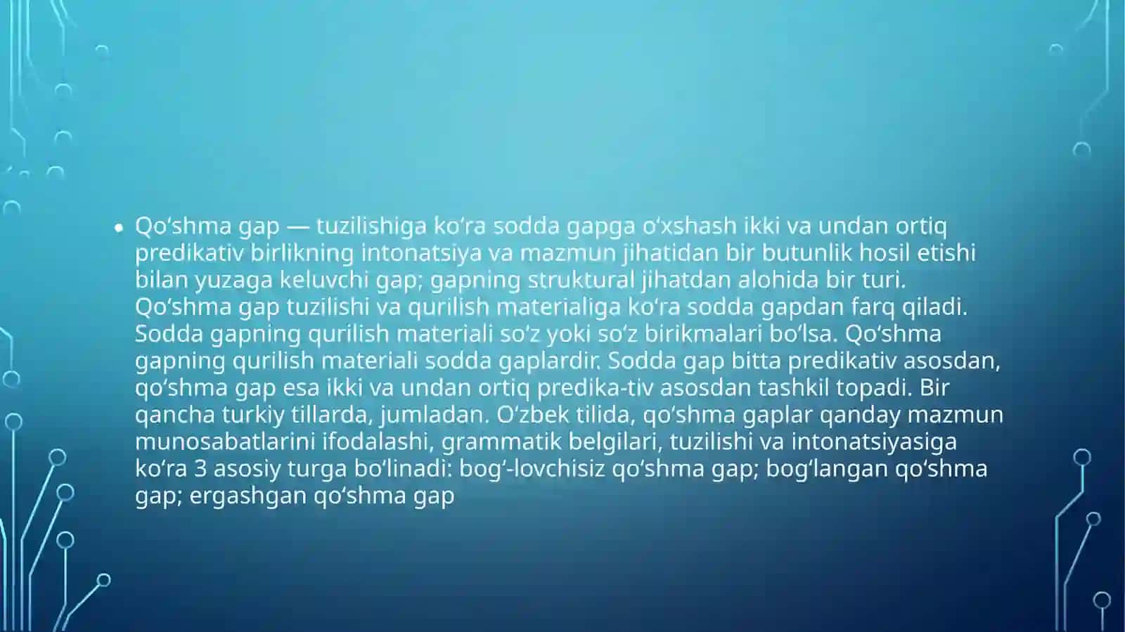 Qo’shma gaplar 2